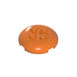 65138 | Brick, Round 4 x 4 x 2/3 Dome Top with Hole