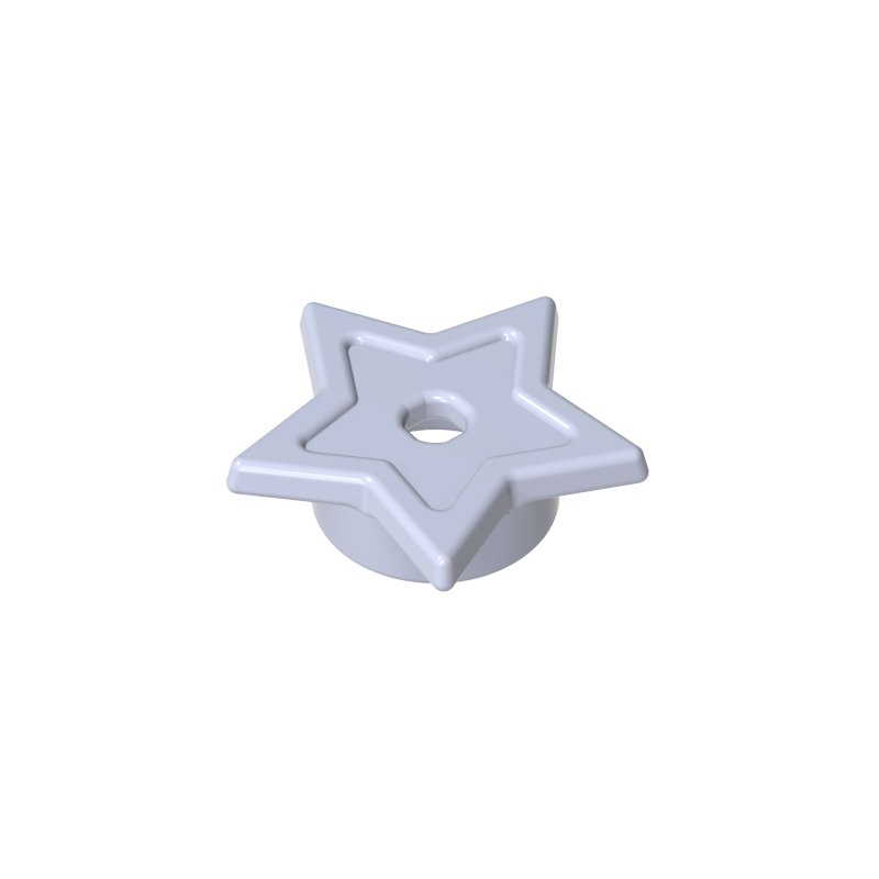 11609 | Plate, Round 1 x 1 with Star and Small Pin Hole