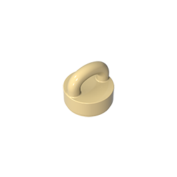 77813 | Tile, Round 1 x 1 with Loop