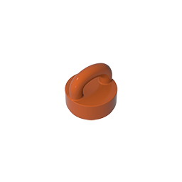 77813 | Tile, Round 1 x 1 with Loop