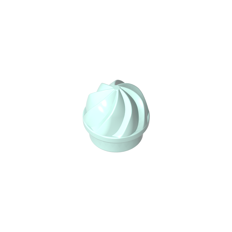 15470 | Plate, Round 1 x 1 with Vertical Swirl / Twist