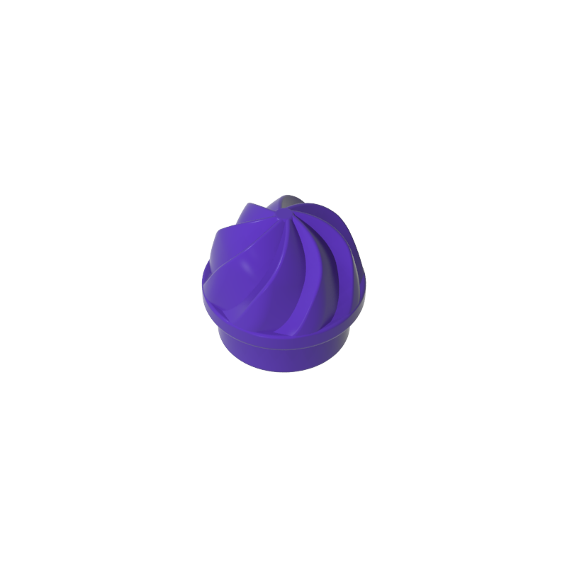 15470 | Plate, Round 1 x 1 with Vertical Swirl / Twist