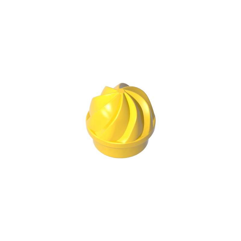 15470 | Plate, Round 1 x 1 with Vertical Swirl / Twist