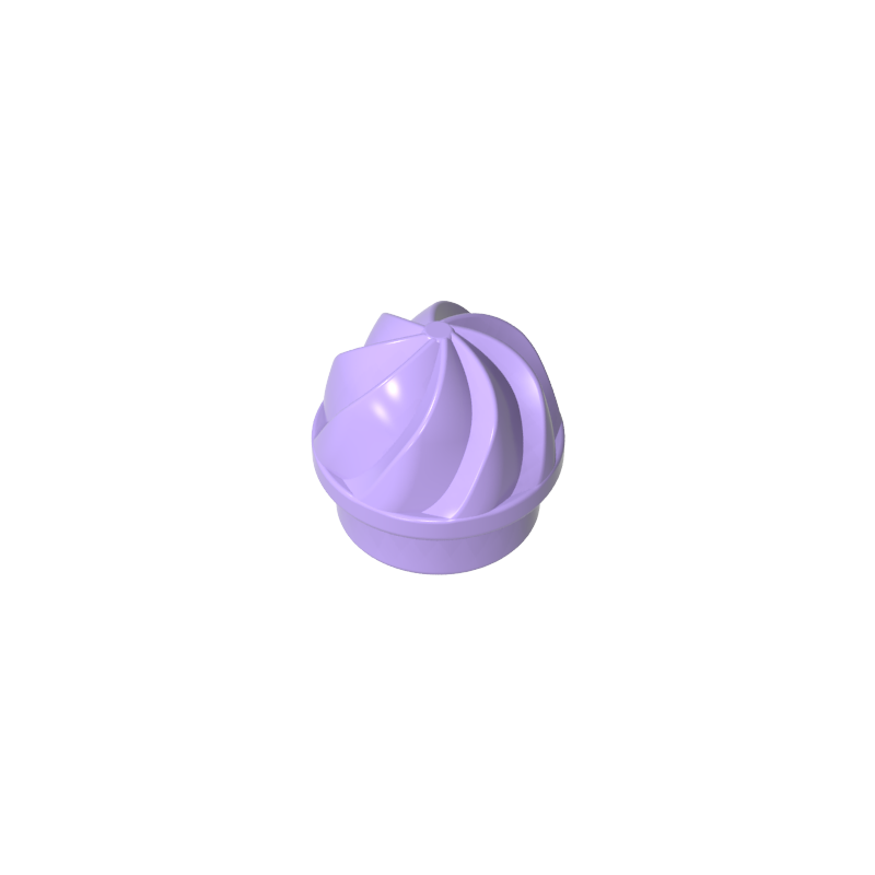 15470 | Plate, Round 1 x 1 with Vertical Swirl / Twist