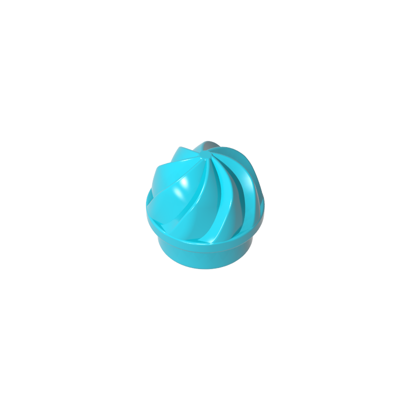 15470 | Plate, Round 1 x 1 with Vertical Swirl / Twist