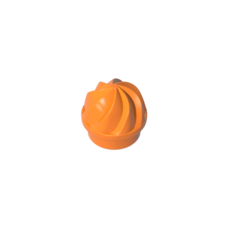 15470 | Plate, Round 1 x 1 with Vertical Swirl / Twist