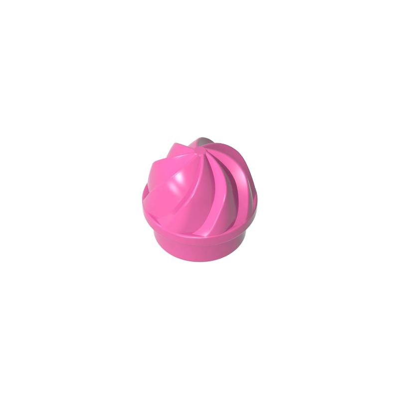 15470 | Plate, Round 1 x 1 with Vertical Swirl / Twist
