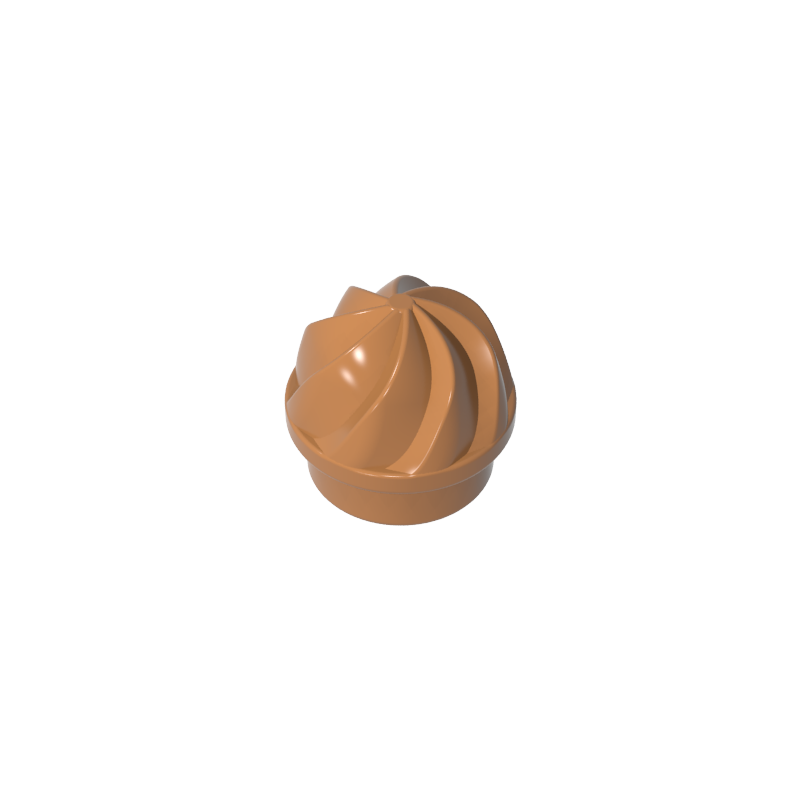 15470 | Plate, Round 1 x 1 with Vertical Swirl / Twist