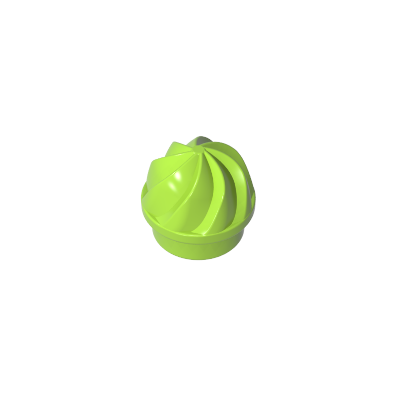 15470 | Plate, Round 1 x 1 with Vertical Swirl / Twist