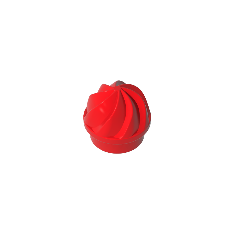 15470 | Plate, Round 1 x 1 with Vertical Swirl / Twist