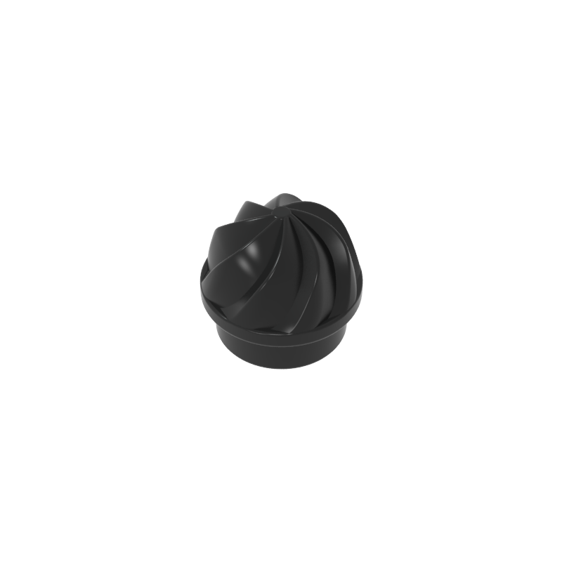 15470 | Plate, Round 1 x 1 with Vertical Swirl / Twist