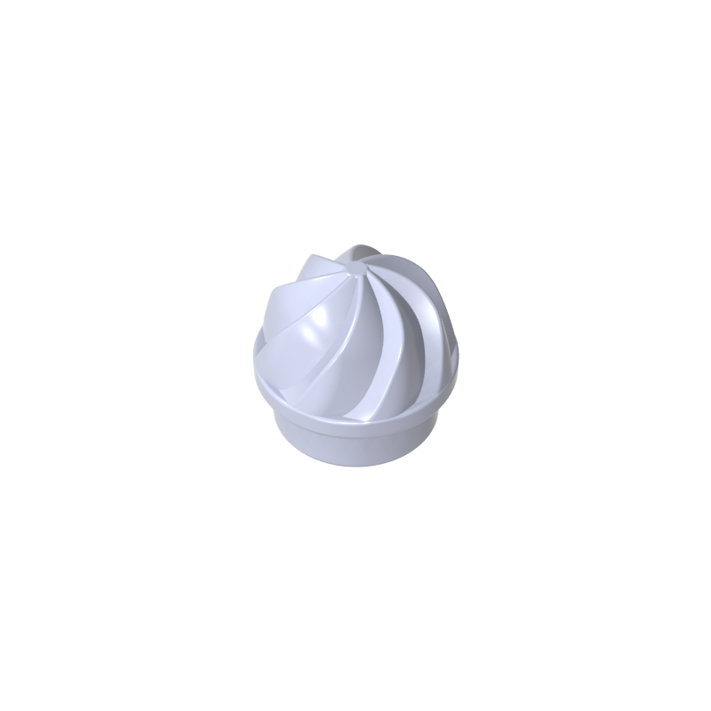 15470 | Plate, Round 1 x 1 with Vertical Swirl / Twist