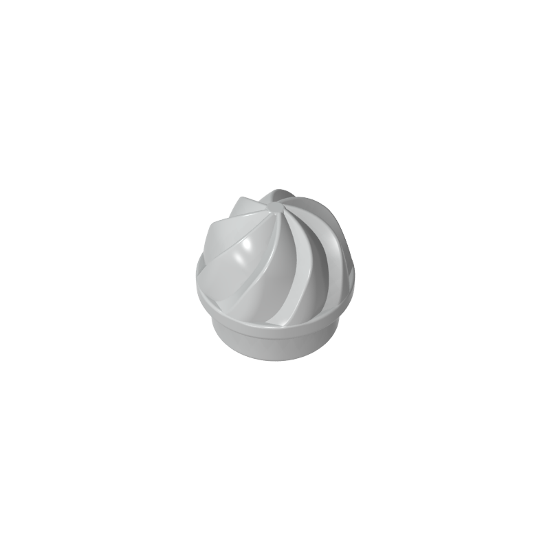 15470 | Plate, Round 1 x 1 with Vertical Swirl / Twist