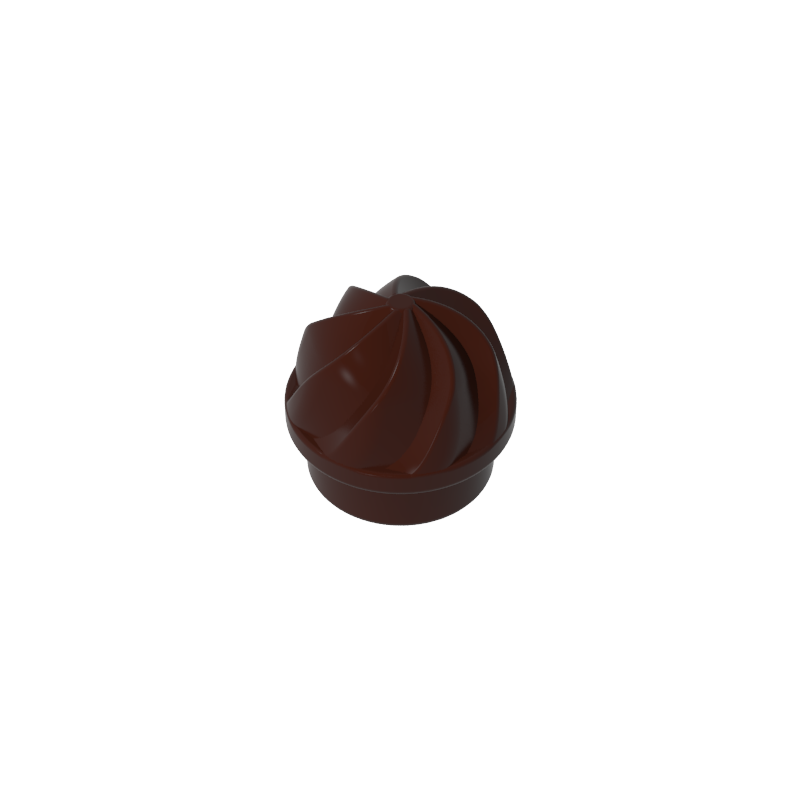 15470 | Plate, Round 1 x 1 with Vertical Swirl / Twist