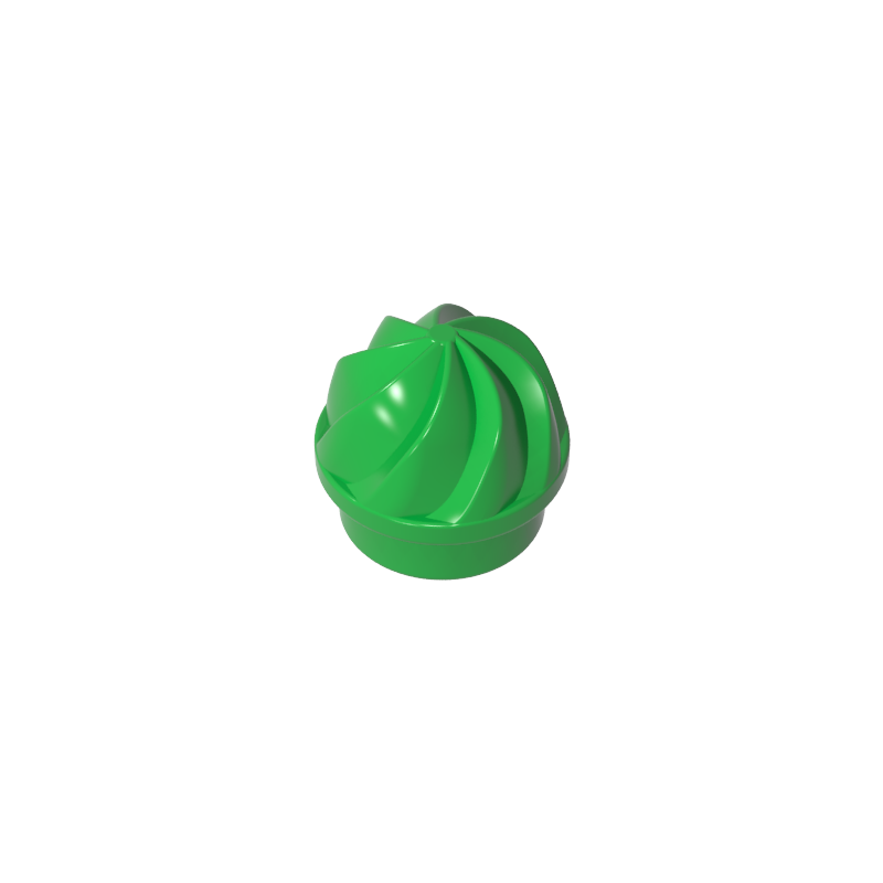 15470 | Plate, Round 1 x 1 with Vertical Swirl / Twist