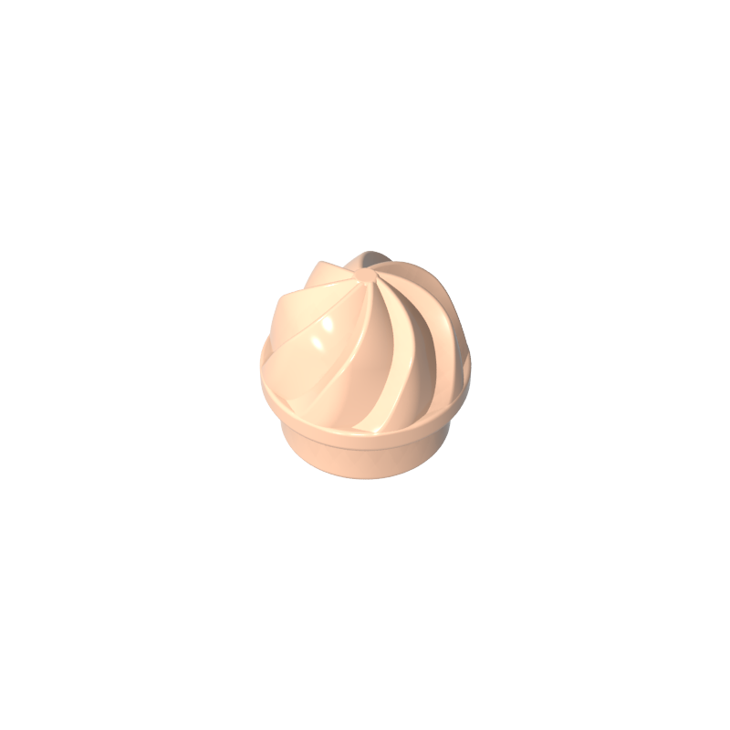 15470 | Plate, Round 1 x 1 with Vertical Swirl / Twist