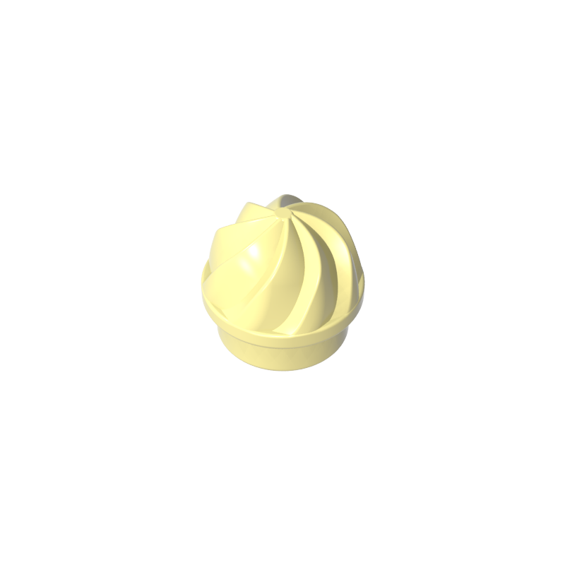 15470 | Plate, Round 1 x 1 with Vertical Swirl / Twist