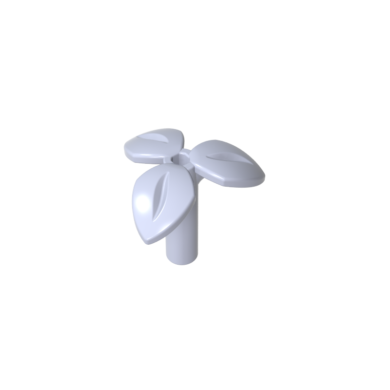 37695 | Plant Stem with Bar, 3 Leaves, and Small Pin Hole