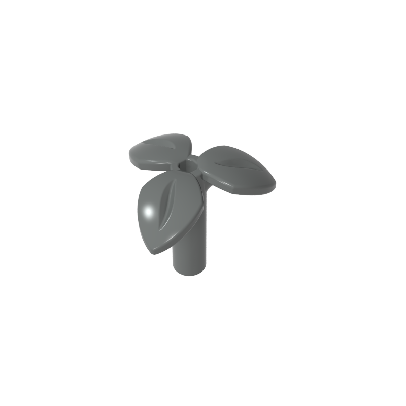 37695 | Plant Stem with Bar, 3 Leaves, and Small Pin Hole