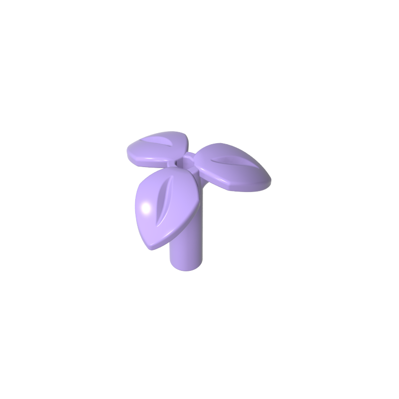 37695 | Plant Stem with Bar, 3 Leaves, and Small Pin Hole