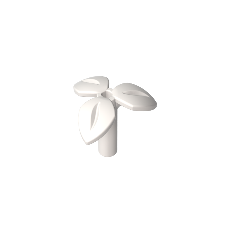 37695 | Plant Stem with Bar, 3 Leaves, and Small Pin Hole