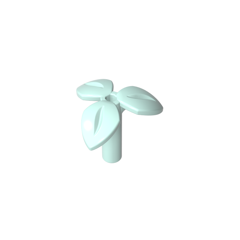 37695 | Plant Stem with Bar, 3 Leaves, and Small Pin Hole