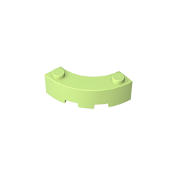 5152 | Brick, Round Corner 3 x 3 Macaroni with 2 Studs