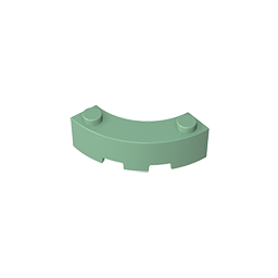 5152 | Brick, Round Corner 3 x 3 Macaroni with 2 Studs