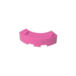 5152 | Brick, Round Corner 3 x 3 Macaroni with 2 Studs