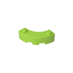 5152 | Brick, Round Corner 3 x 3 Macaroni with 2 Studs