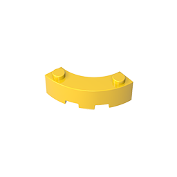 5152 | Brick, Round Corner 3 x 3 Macaroni with 2 Studs