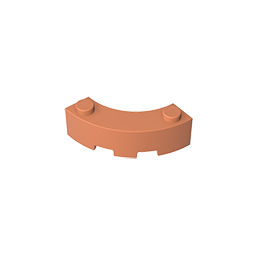 5152 | Brick, Round Corner 3 x 3 Macaroni with 2 Studs