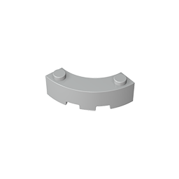 5152 | Brick, Round Corner 3 x 3 Macaroni with 2 Studs