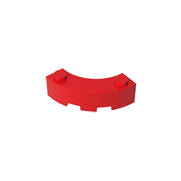 5152 | Brick, Round Corner 3 x 3 Macaroni with 2 Studs