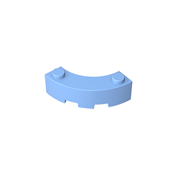 5152 | Brick, Round Corner 3 x 3 Macaroni with 2 Studs
