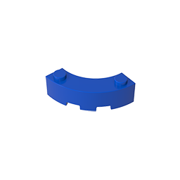 5152 | Brick, Round Corner 3 x 3 Macaroni with 2 Studs