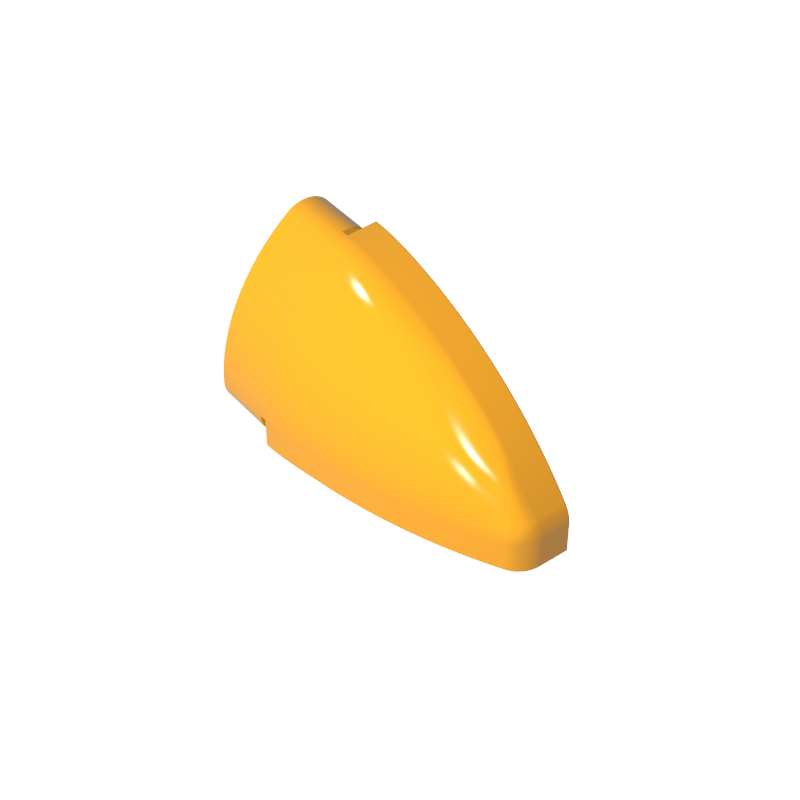 2438 | Technical Panel Curved 5 x 3 x 2 Corner Quarter Ellipse, Left