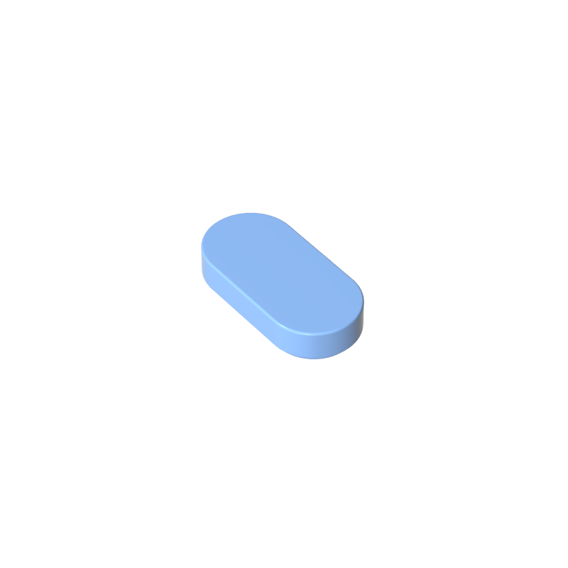 1126 | Tile, Round 1 x 2 Oval