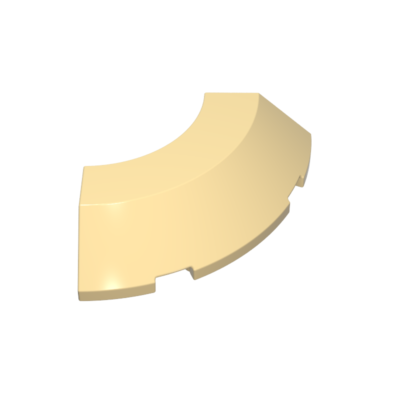 5649 | Brick, Round Corner 4 x 4 with Slope 45 Edge without Studs