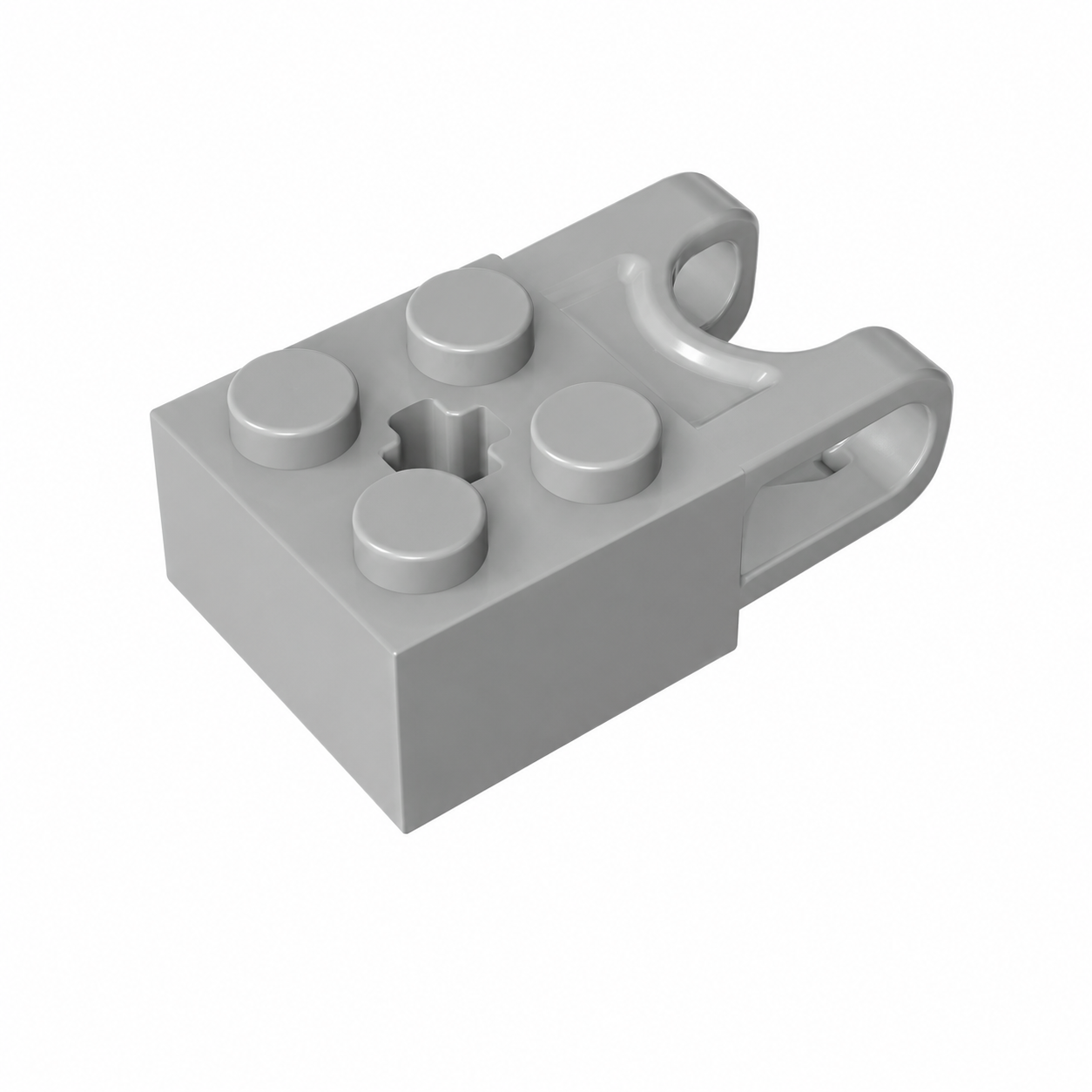 92013 | Technic, Brick Modified 2 x 2 with Ball Socket and Axle Hole - Straight Forks with Round Ends and Open Sides