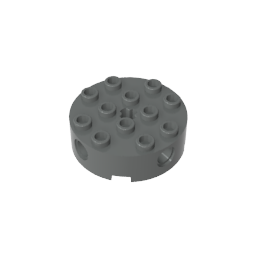 6222 | Brick, Round 4 x 4 with 4 Side Pin Holes and Center Axle Hole