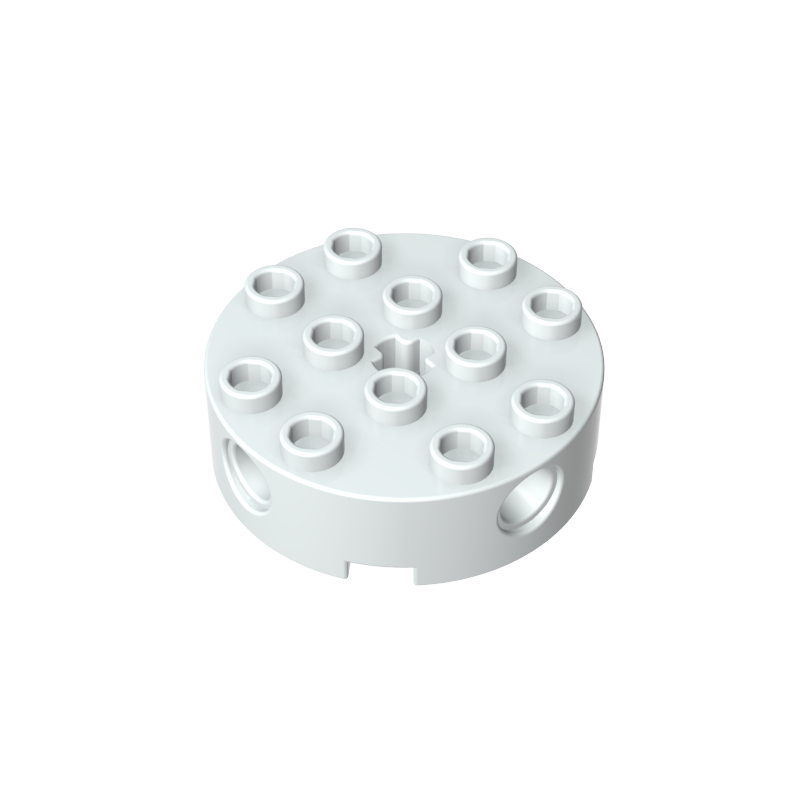 6222 | Brick, Round 4 x 4 with 4 Side Pin Holes and Center Axle Hole