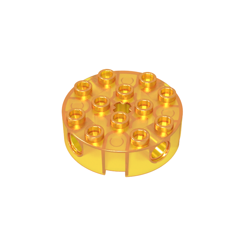 6222 | Brick, Round 4 x 4 with 4 Side Pin Holes and Center Axle Hole