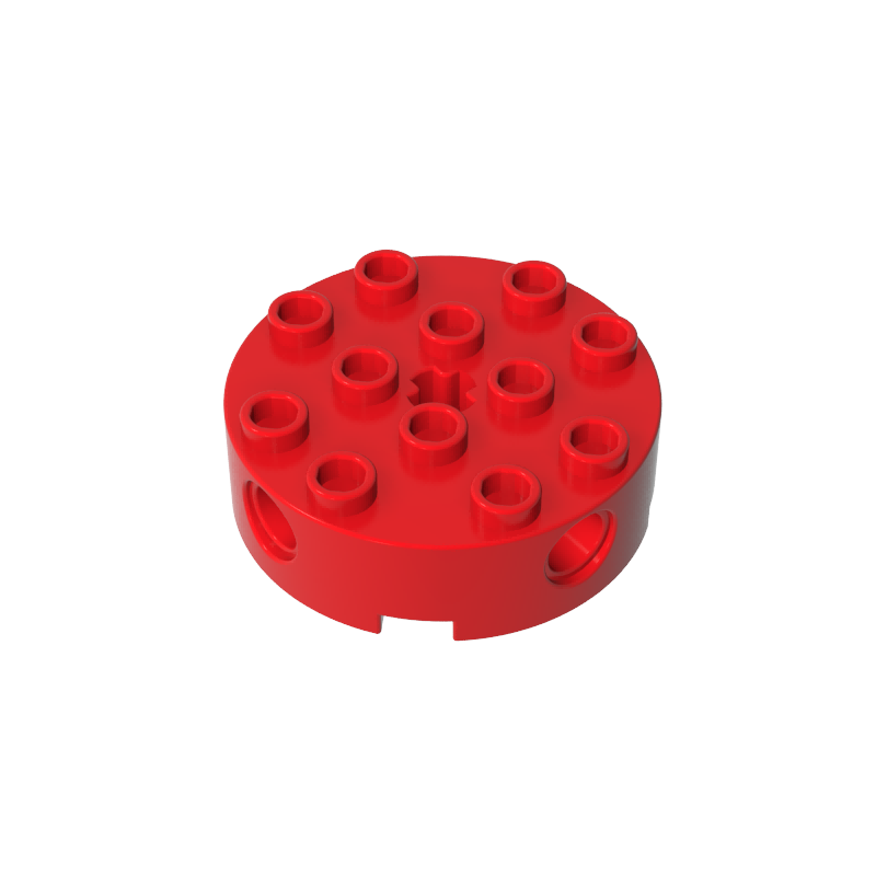6222 | Brick, Round 4 x 4 with 4 Side Pin Holes and Center Axle Hole