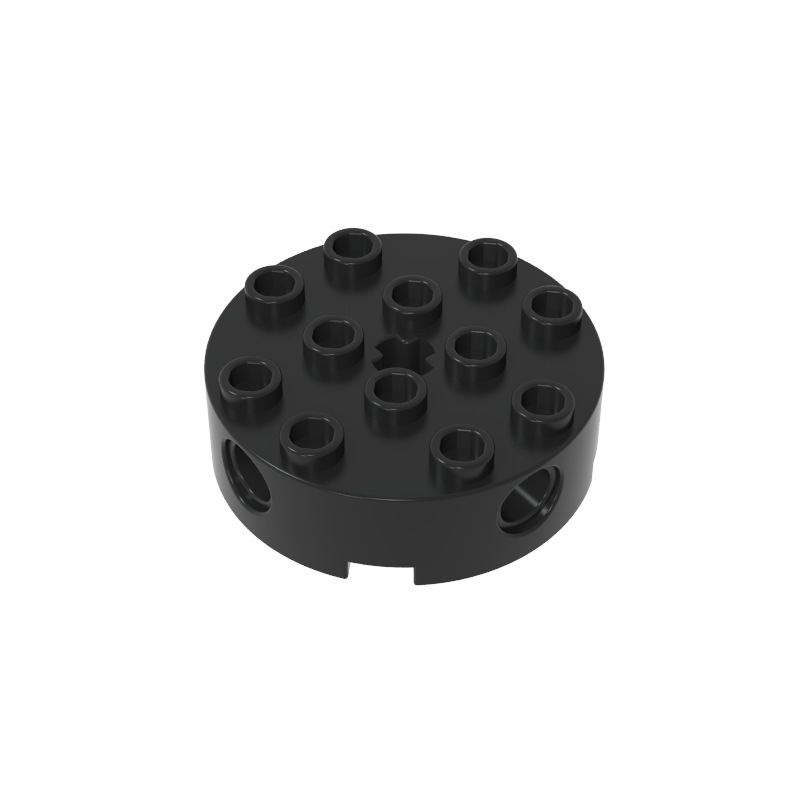6222 | Brick, Round 4 x 4 with 4 Side Pin Holes and Center Axle Hole