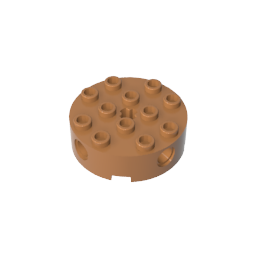 6222 | Brick, Round 4 x 4 with 4 Side Pin Holes and Center Axle Hole