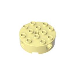 6222 | Brick, Round 4 x 4 with 4 Side Pin Holes and Center Axle Hole