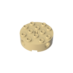 6222 | Brick, Round 4 x 4 with 4 Side Pin Holes and Center Axle Hole