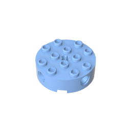 6222 | Brick, Round 4 x 4 with 4 Side Pin Holes and Center Axle Hole