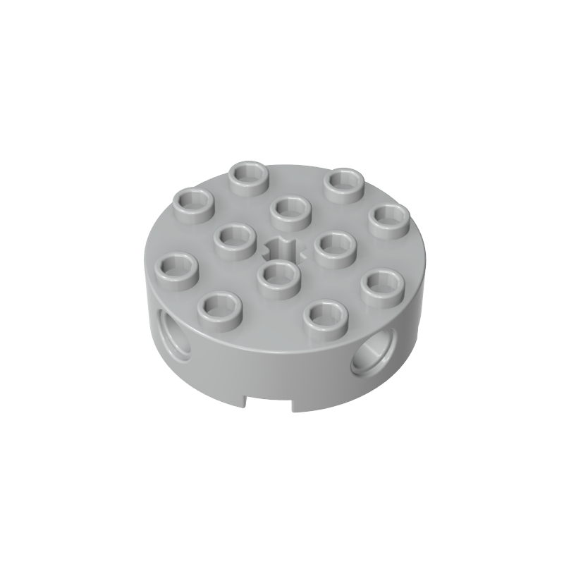 6222 | Brick, Round 4 x 4 with 4 Side Pin Holes and Center Axle Hole